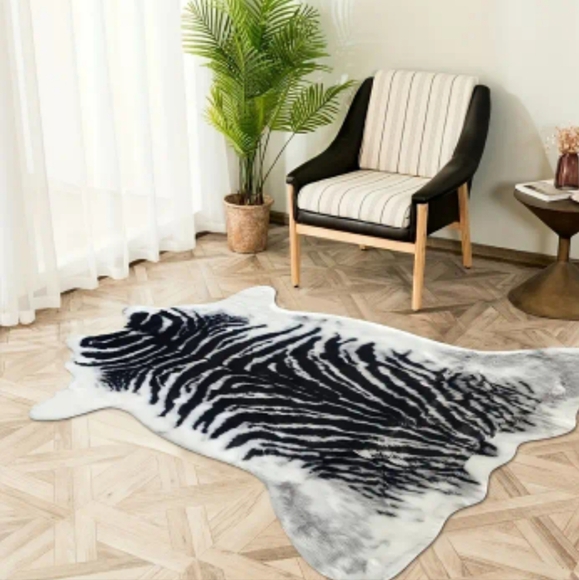 NEW  49 x 33 ZEBRA RUG - Picture 5 of 8